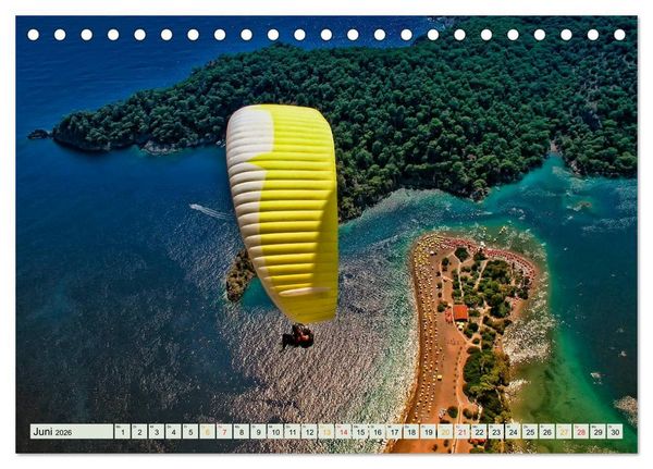 Produktbild: Freiheit und Abenteuer - Paragliding (Tischkalender 2026 DIN A5 quer), CALVENDO Monatskalender