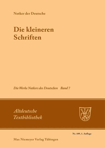 Produktbild: Die kleineren Schriften