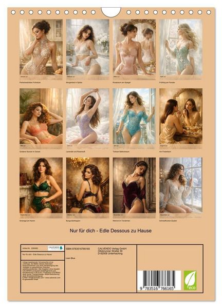 Produktbild: Nur f&uuml;r dich - Edle Dessous zu Hause (Wandkalender 2027 DIN A4 hoch), CALVENDO Monatskalender