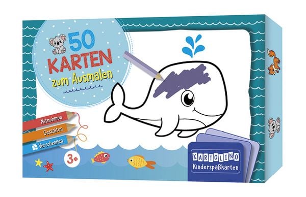 Produktbild: 50 Karten zum Ausmalen - Tiere