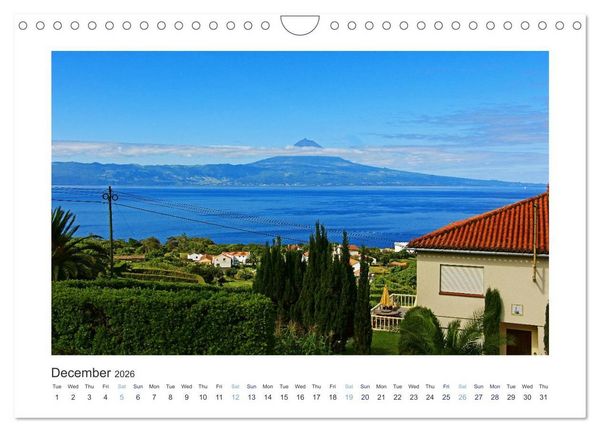 Produktbild: Sao Jorge Island of the Azores - fantastic fajas on the greenest island of Portugal (Wall Calendar 2026 DIN A4 landscape), CALVENDO 12 Month Wall Calendar
