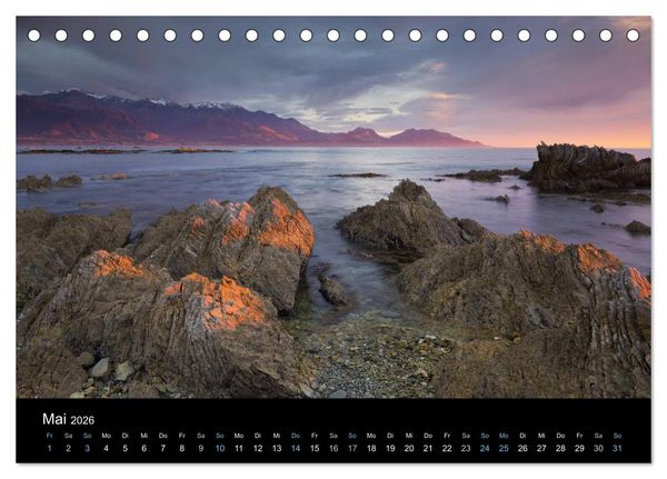 Produktbild: Traumziel Neuseeland 2026 (Tischkalender 2026 DIN A5 quer), CALVENDO Monatskalender