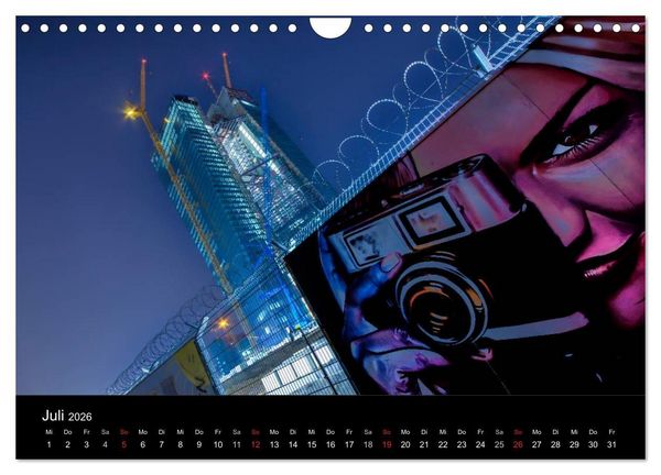 Produktbild: Frankfurt Skylights 2026 (Wandkalender 2026 DIN A4 quer), CALVENDO Monatskalender