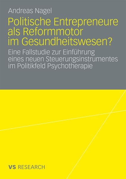 Produktbild: Politische Entrepreneure als Reformmotor im Gesundheitswesen?