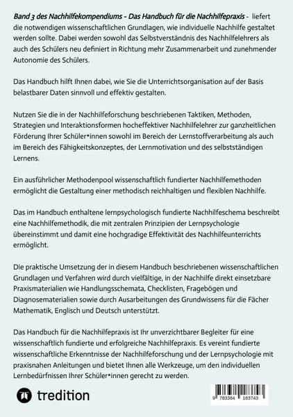 Produktbild: Das Nachhilfekompendium Band 3 - Das Handbuch f&uuml;r die Nachhilfepraxis