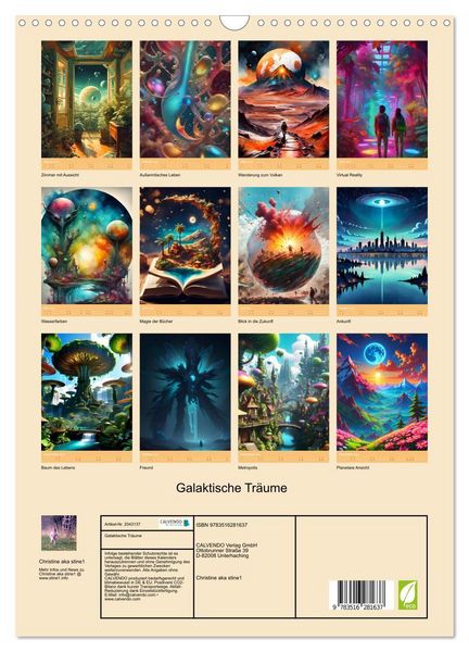 Produktbild: Galaktische Tr&auml;ume (Wandkalender 2026 DIN A3 hoch), CALVENDO Monatskalender