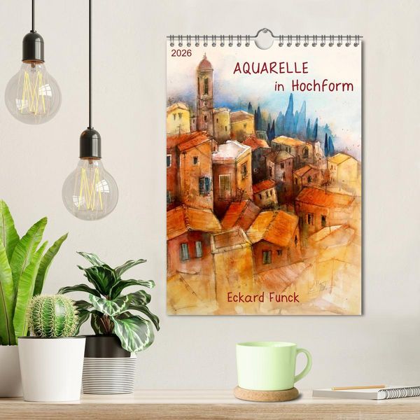 Produktbild: Aquarelle in Hochform (Wandkalender 2026 DIN A4 hoch), CALVENDO Monatskalender