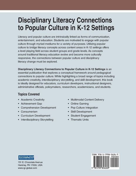 Produktbild: Disciplinary Literacy Connections to Popular Culture in K-12 Settings