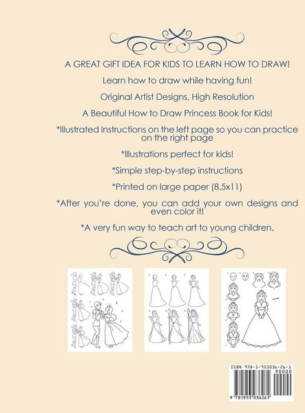 Produktbild: How to Draw Princess Books for Kids