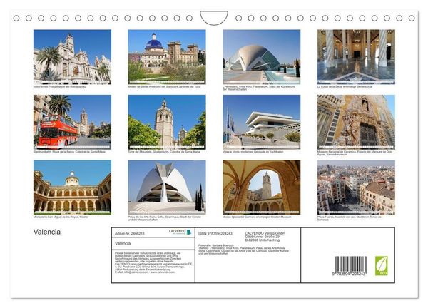 Produktbild: Valencia (Wandkalender 2027 DIN A4 quer), CALVENDO Monatskalender
