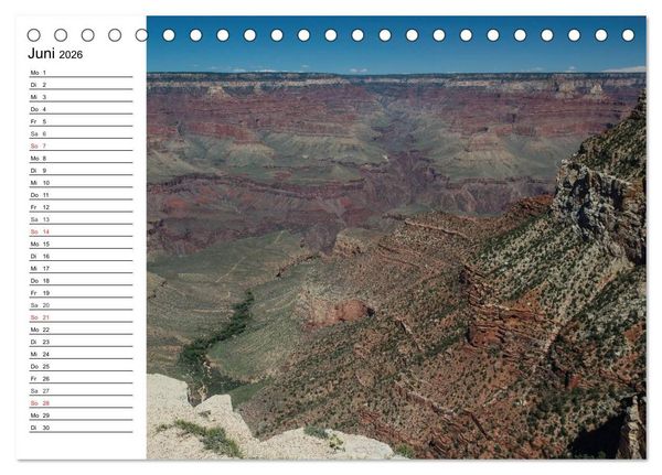 Produktbild: Faszination Grand Canyon (Tischkalender 2026 DIN A5 quer), CALVENDO Monatskalender