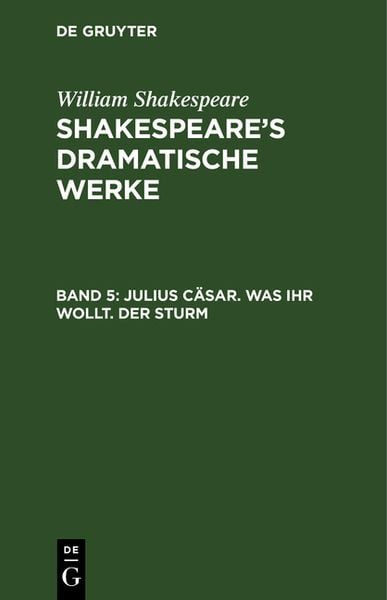 Produktbild: Julius C&auml;sar. Was ihr wollt. Der Sturm
