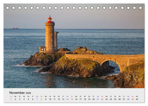 Produktbild: Bretagne Traumhafte K&uuml;sten in Frankreichs Nordwesten (Tischkalender 2026 DIN A5 quer), CALVENDO Monatskalender
