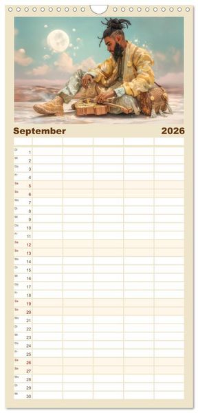 Produktbild: Familienplaner 2026 - Eine Liebe zur Musik - Musikanten mit 5 Spalten (Wandkalender, 21 x 45 cm) CALVENDO
