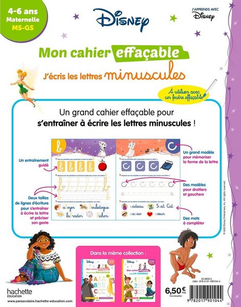 Produktbild: Disney : mon cahier effa&ccedil;able : j'&eacute;cris les lettres minuscules