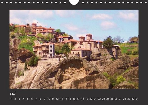 Produktbild: Meteora-Kl&ouml;ster in Griechenland (Wandkalender immerw&auml;hrend DIN A4 quer)