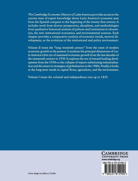 Produktbild: The Cambridge Economic History of Latin America