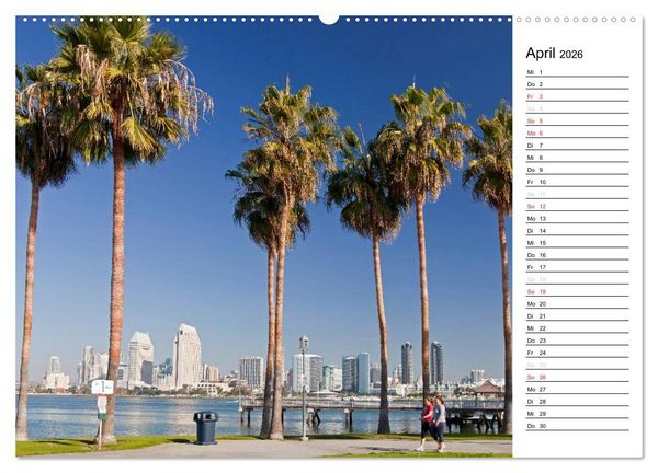 Produktbild: Kalifornien USA (Wandkalender 2026 DIN A2 quer), CALVENDO Monatskalender