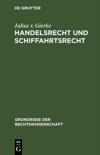 Produktbild: Handelsrecht und Schiffahrtsrecht