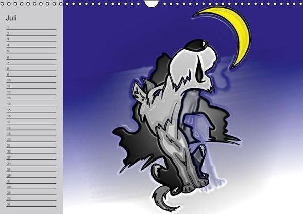 Produktbild: Hunde-Geburtstagskalender / Witziger Cartoon-Kalender (Wandkalender immerw&auml;hrend DIN A3 quer)