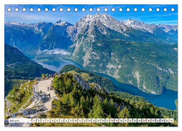 Produktbild: Bayerisches Alpenparadies (Tischkalender 2026 DIN A5 quer), CALVENDO Monatskalender