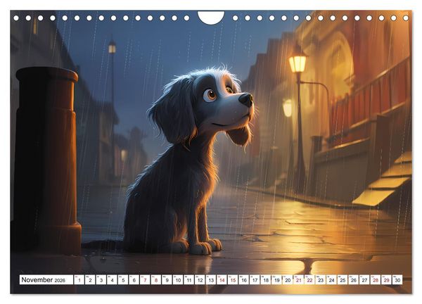 Produktbild: Lustige Comic Hunde (Wandkalender 2026 DIN A4 quer), CALVENDO Monatskalender