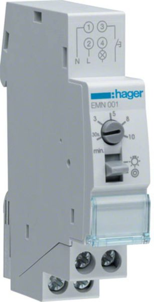 Hager EMN001 Treppenlichtzeitschalter Hutschiene 230 V