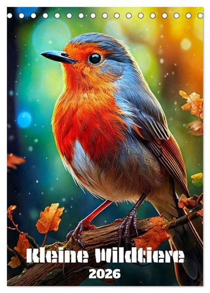 Kleine Wildtiere (Tischkalender 2026 DIN A5 hoch), CALVENDO Monatskalender