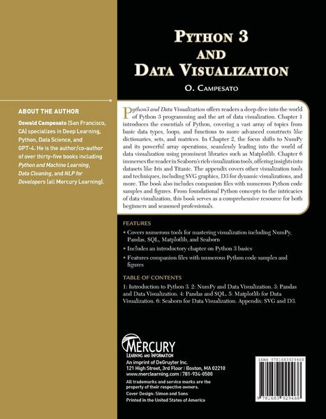 Produktbild: Python 3 and Data Visualization