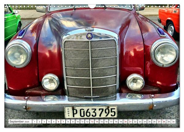 Produktbild: Best of Ponton - Der Klassiker von Mercedes-Benz in Kuba (Wandkalender 2025 DIN A3 quer), CALVENDO Monatskalender