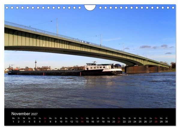 Produktbild: Von Ufer zu Ufer, Wege &uuml;ber den Rhein in D&uuml;sseldorf (Wandkalender 2027 DIN A4 quer), CALVENDO Monatskalender