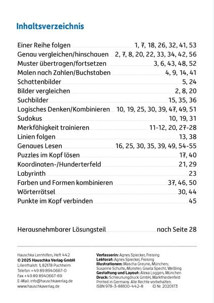 Produktbild: Mein &Uuml;bungsheft Konzentration 2. Klasse - Wahrnehmung, logisches Denken