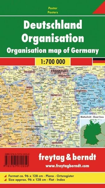 Produktbild: Deutschland Organisation 1 : 700 000. Planokarte