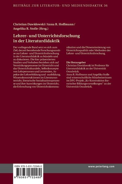 Produktbild: Lehrer- und Unterrichtsforschung in der Literaturdidaktik