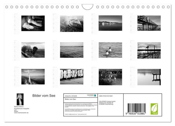 Produktbild: Bilder vom See (Wandkalender 2026 DIN A4 quer), CALVENDO Monatskalender