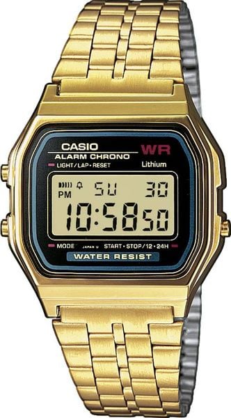 Casio Quarz Armbanduhr A159WGEA-1EF (L x B x H) 36.8 x 32.2 x 8.2 mm Gold Gehäusematerial=Harz Material (Armband)=Edelst
