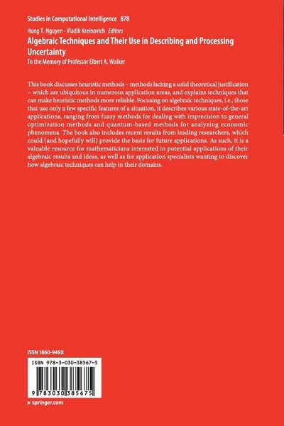 Produktbild: Algebraic Techniques and Their Use in Describing and Processing Uncertainty
