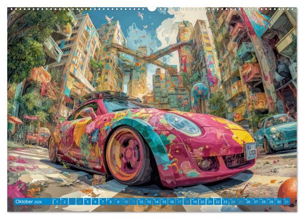 Produktbild: Bunte Stadt - Einzigartige Bewohner (Wandkalender 2026 DIN A2 quer), CALVENDO Monatskalender