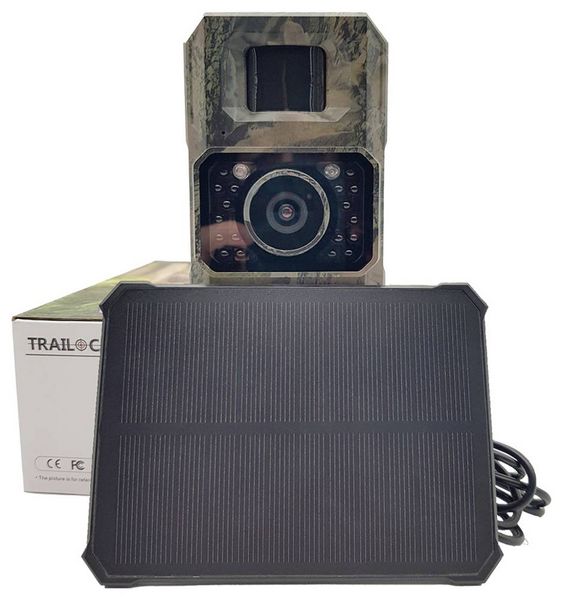 Produktbild: Berger & Schr&ouml;ter Mini 48 MP Wildkamera 48 Megapixel inkl. Solarladeger&auml;t mit Li-Ion-Akku Camouflage Braun, Schwarz