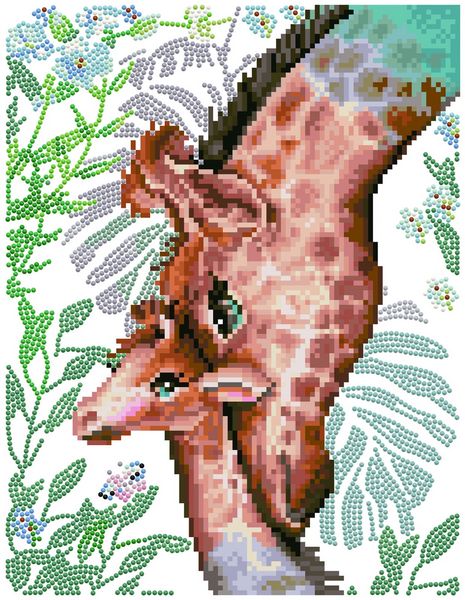 Produktbild: DIAMOND DOTZ - Diamond Painting Giraffe mit Baby