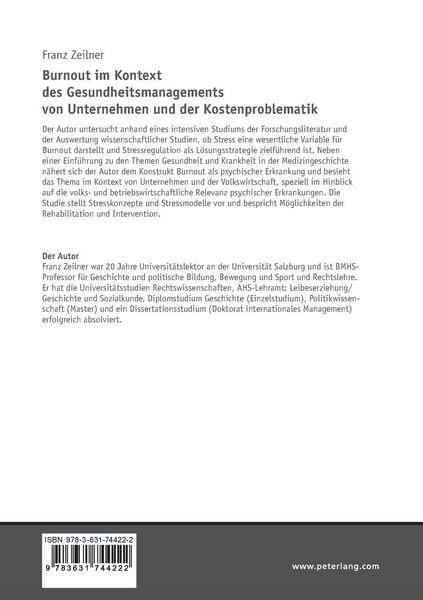 Produktbild: Burnout im Kontext des Gesundheitsmanagements von Unternehmen und der Kostenproblematik