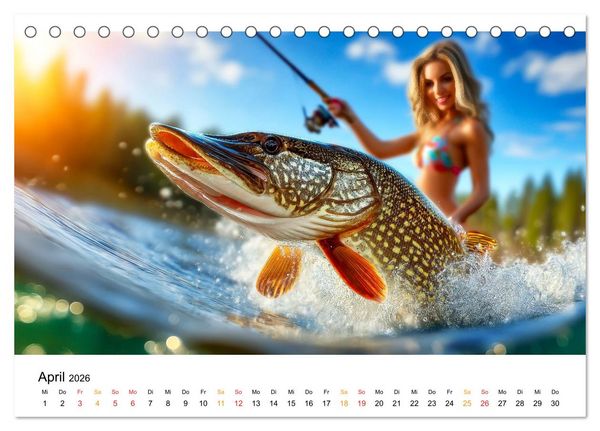 Produktbild: Hei&szlig; auf Hecht (Tischkalender 2026 DIN A5 quer), CALVENDO Monatskalender