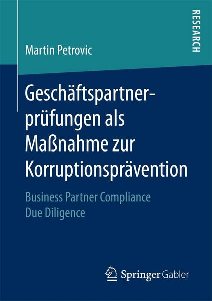 Produktbild: Gesch&auml;ftspartnerpr&uuml;fungen als Ma&szlig;nahme zur Korruptionspr&auml;vention