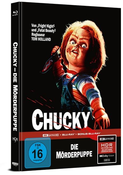 Produktbild: Chucky &ndash; Die M&ouml;rderpuppe - Limitiertes Mediabook - Cover A (4K Ultra HD+Blu-ray+Bonus-Blu-ray)
