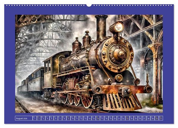 Produktbild: Steampunk power on ground, water, air and space (High Quality Premium Wall Calendar 2026 DIN A2 landscape),CALVENDO 12 Month Wall Calendar