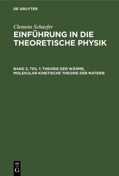 Produktbild: Theorie der W&auml;rme, Molekular-kinetische Theorie der Materie