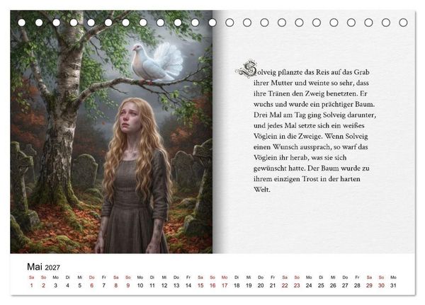 Produktbild: Grimms Hausm&auml;rchen Aschenputtel (Tischkalender 2027 DIN A5 quer), CALVENDO Monatskalender