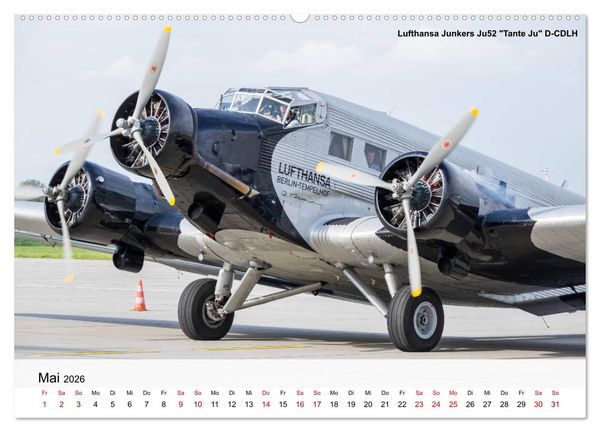 Produktbild: Sch&ouml;nheiten der Luftfahrt 2026 (Wandkalender 2026 DIN A2 quer), CALVENDO Monatskalender