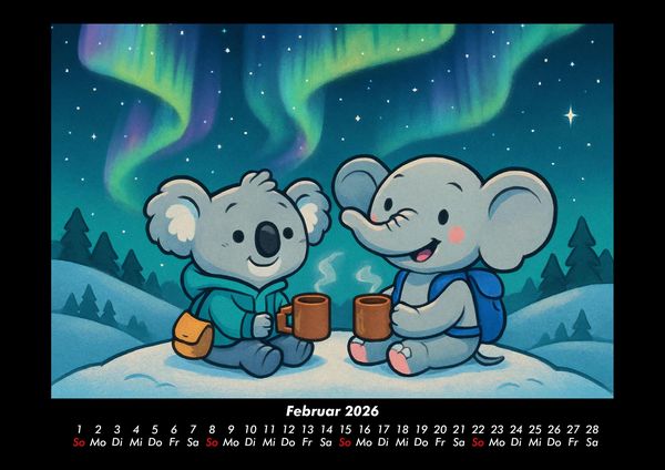 Produktbild: Kiki & Raffi - Reise durch Kanada 2026 Fotokalender DIN A3