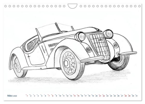 Produktbild: Vintage Sports Cars (Wandkalender 2026 DIN A4 quer), CALVENDO Monatskalender
